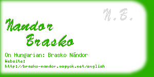 nandor brasko business card